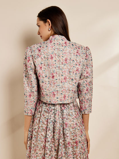 Paytona Floral Print Lace Dress and Lace Jacket Outfit