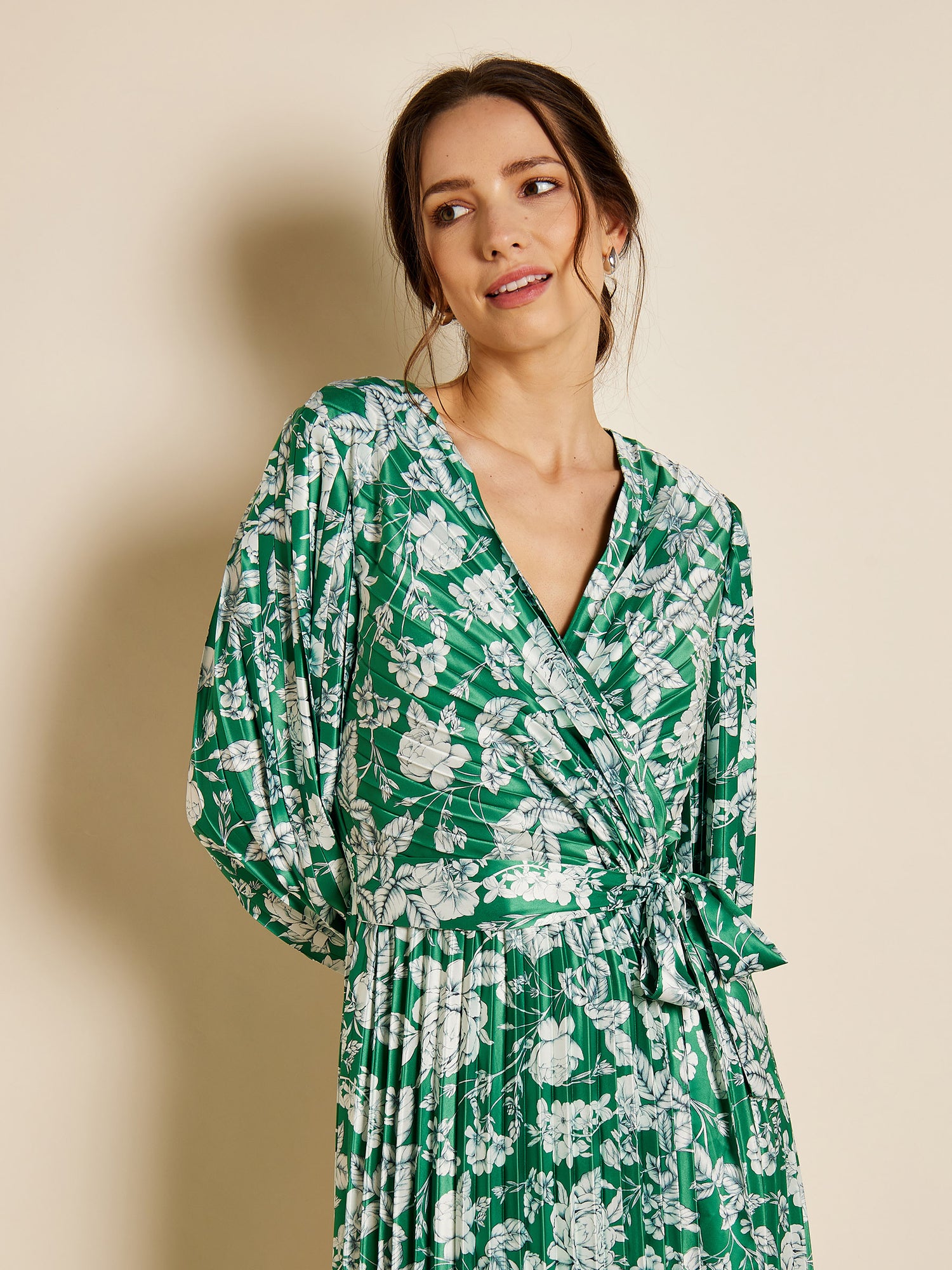 Dakota Leafy Floral Print Midi Dress