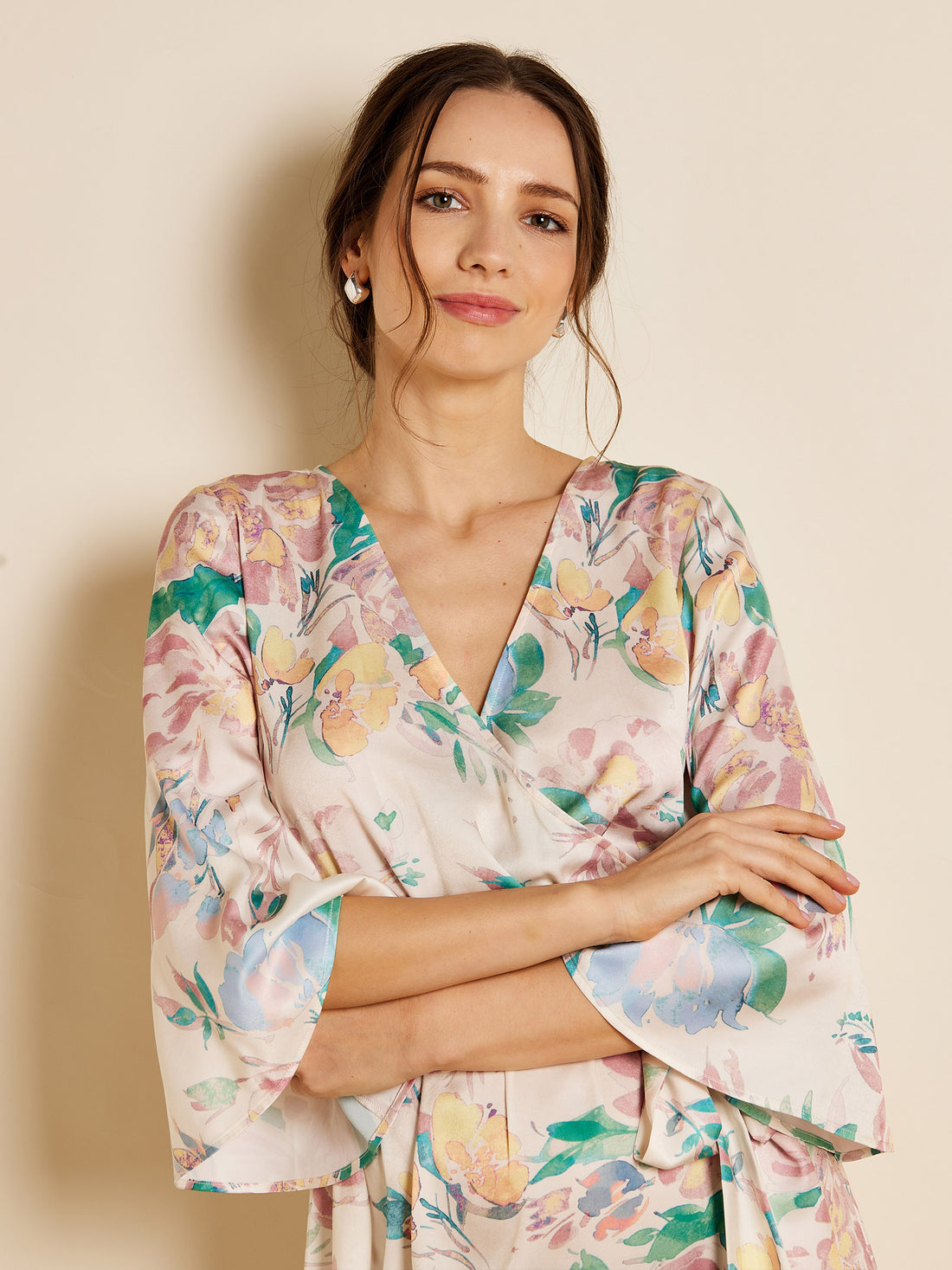 GWD Julia Satin Printed Midi Dress