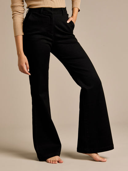 Betty Black Flared Denim Jean