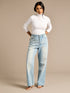 Jessy Light Blue Wide Leg Denim Jean | GWD Fashion