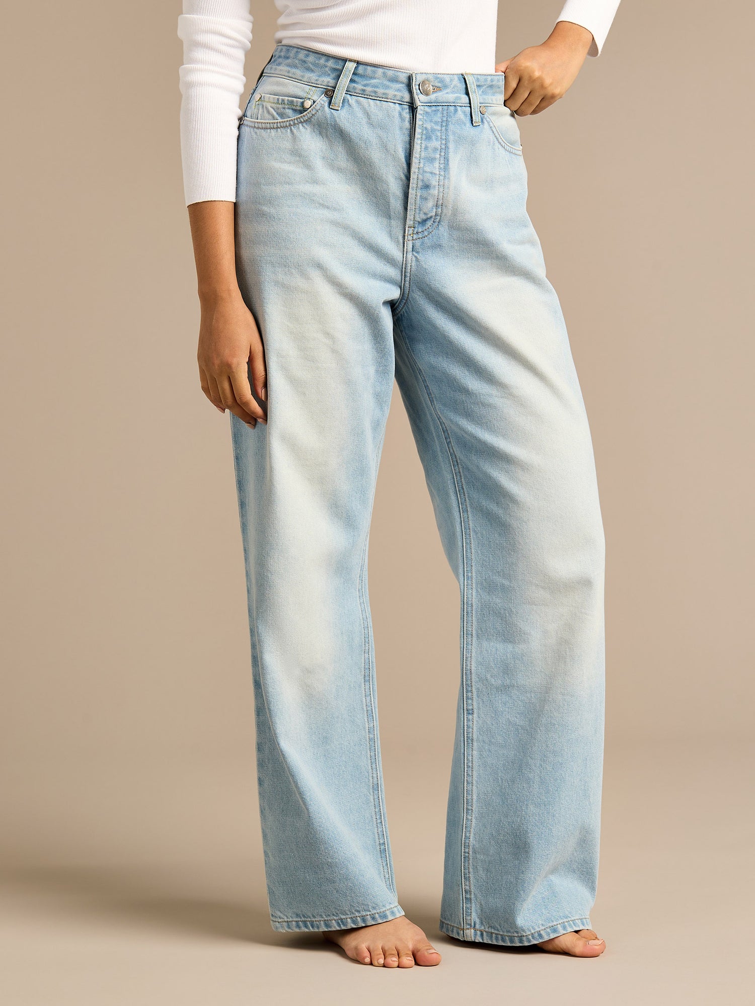 Jessy Light Blue Wide Leg Denim Jean