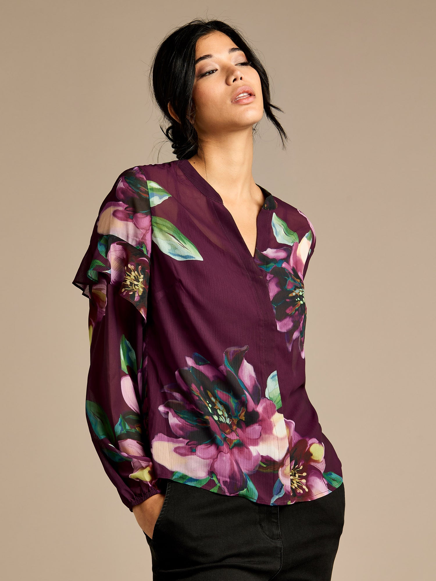 Odette Printed Floral Blouse