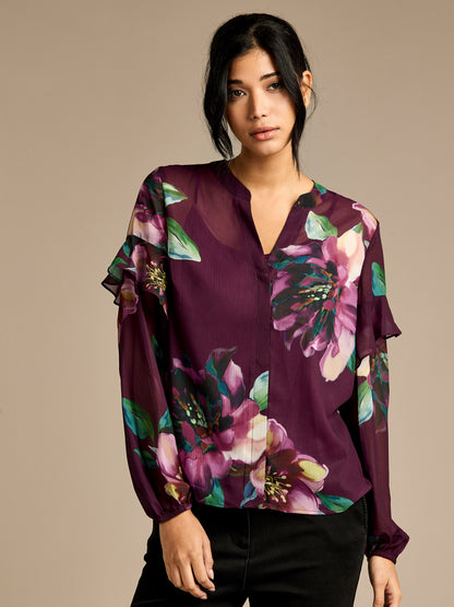 Odette Printed Floral Blouse