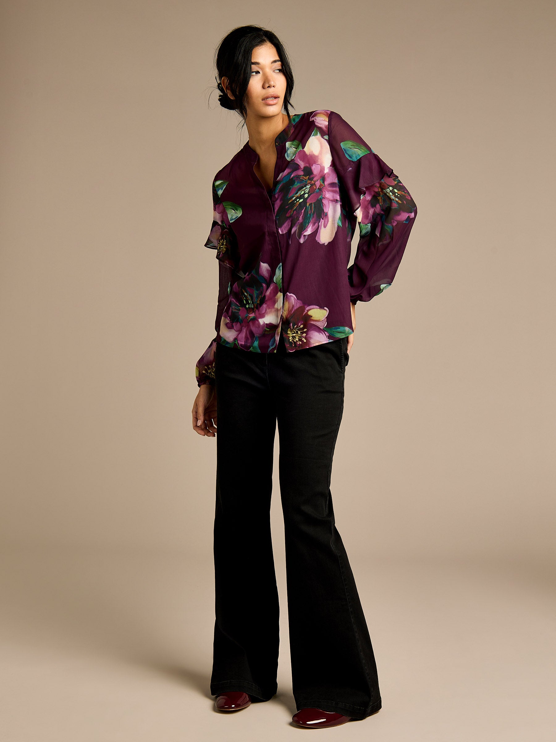 Odette Printed Floral Blouse