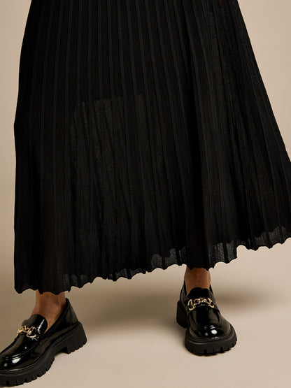 Amrie Black Knitted Skirt