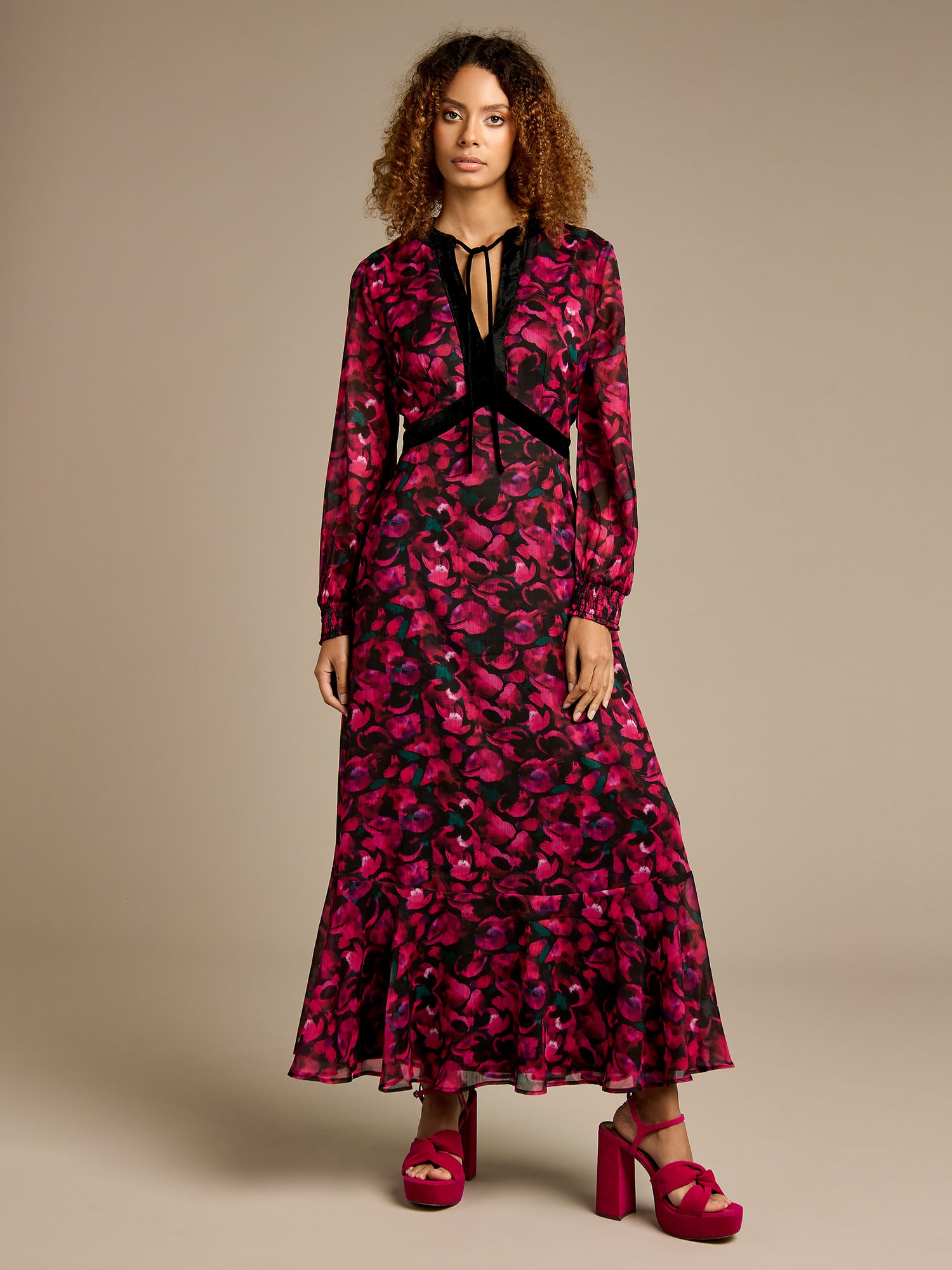 Suzie Abstract Floral Print Dress | GWD Fashion