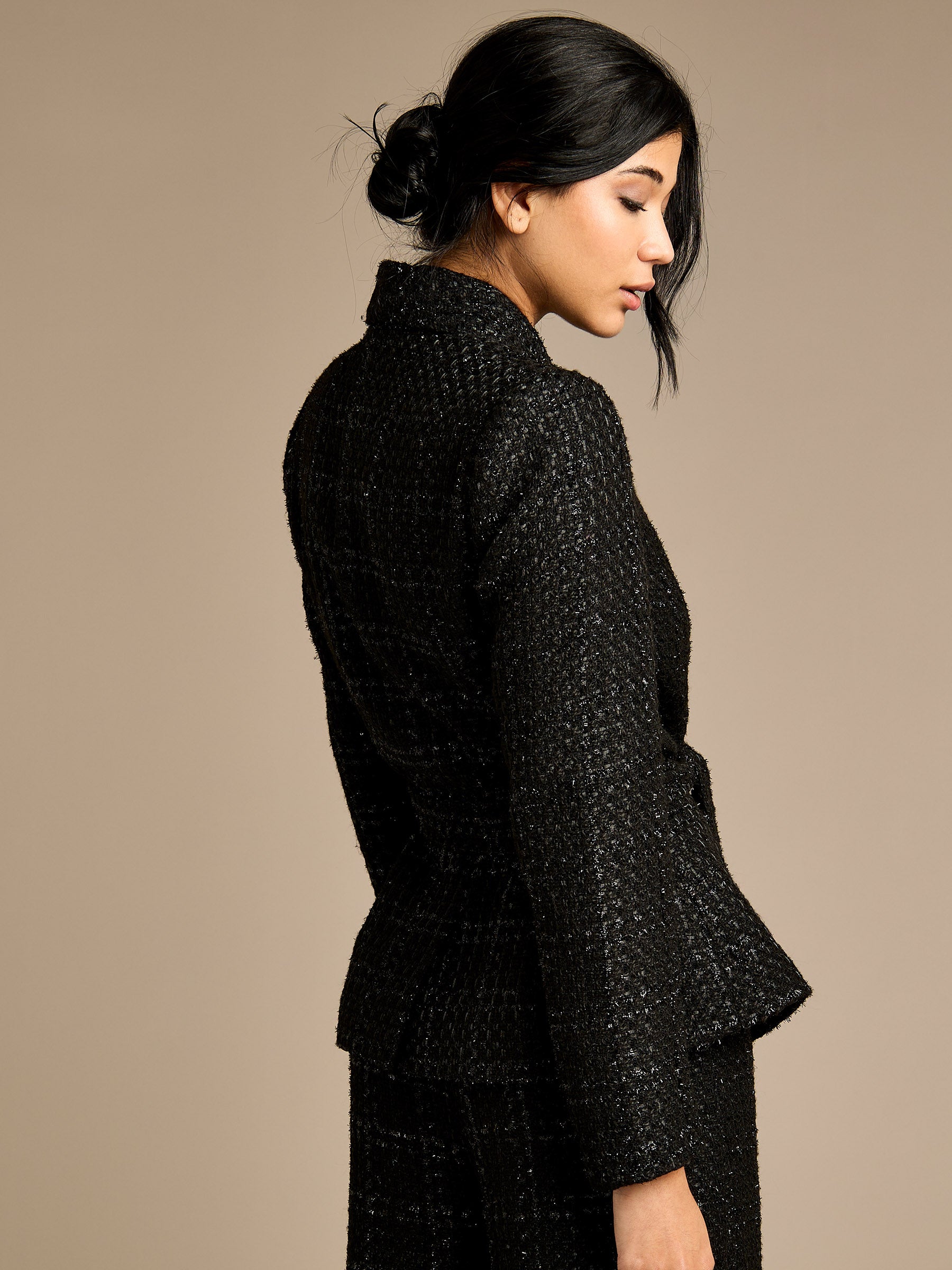 Claire Black Boucle Jacket