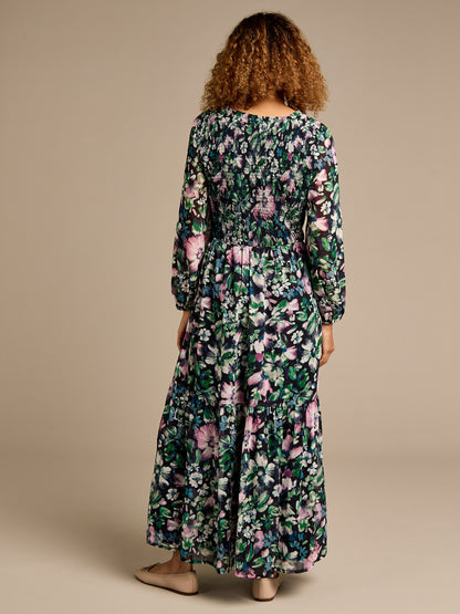 Sasha Floral Printed Tiered Maxi Dress