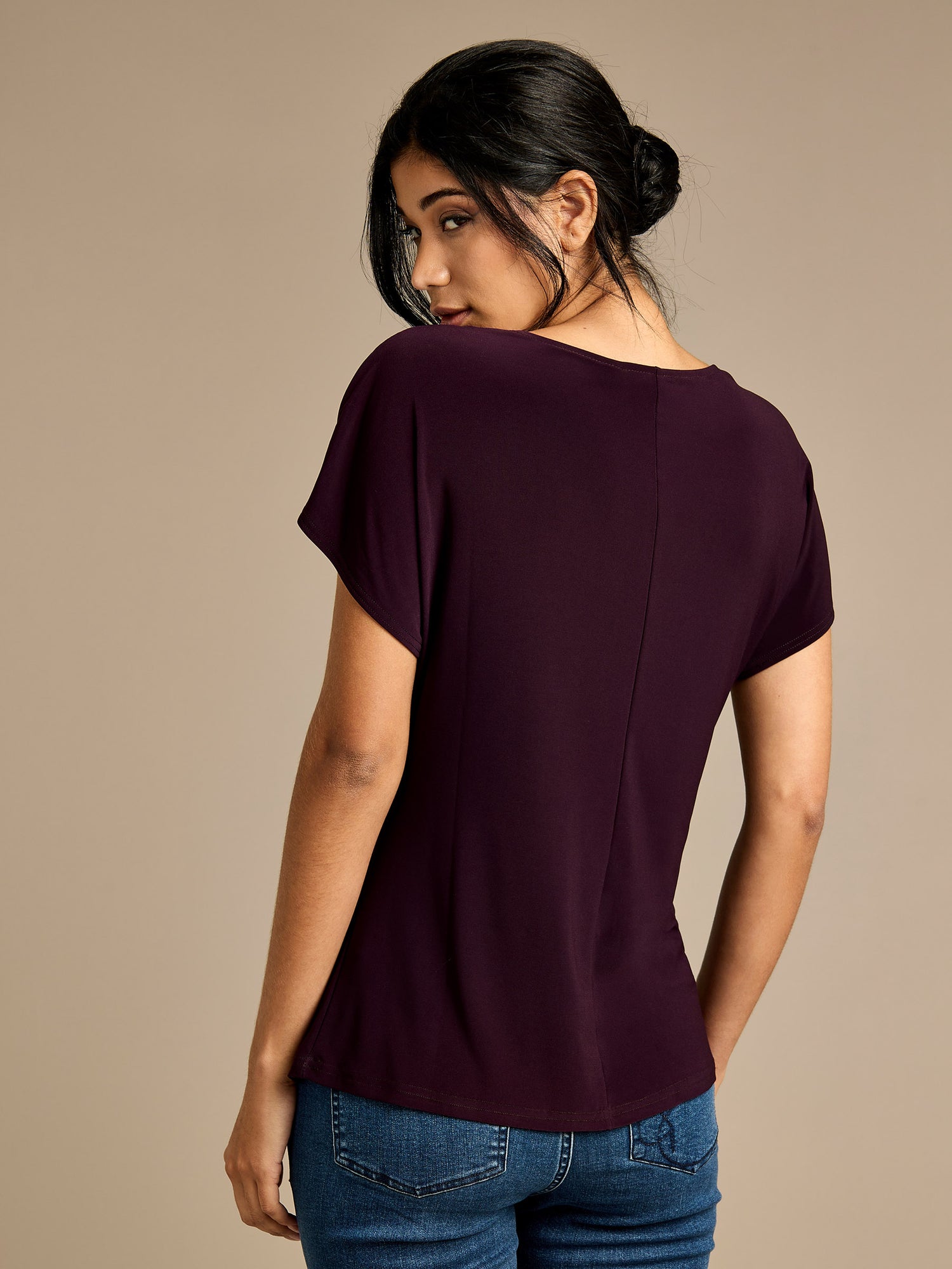 Ellie Purple Drape Top