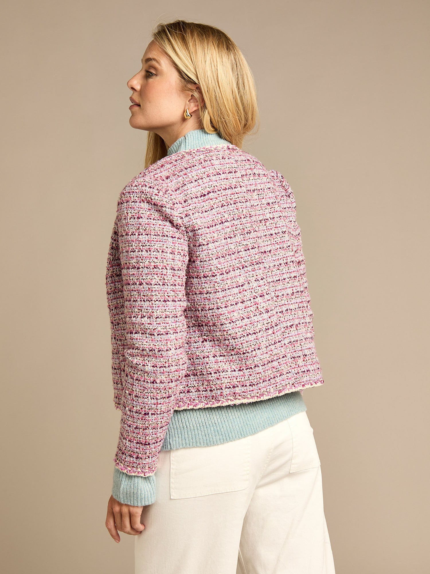 Chloe Anne Pink Boucle Jacket