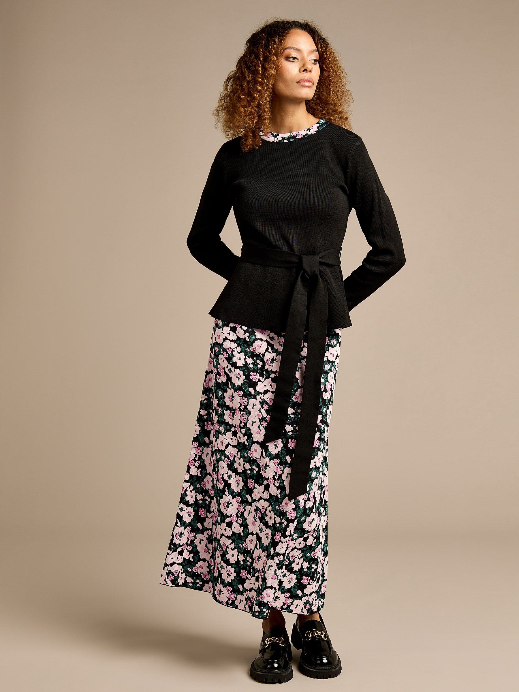 Henrietta Floral Jacquard Skirt