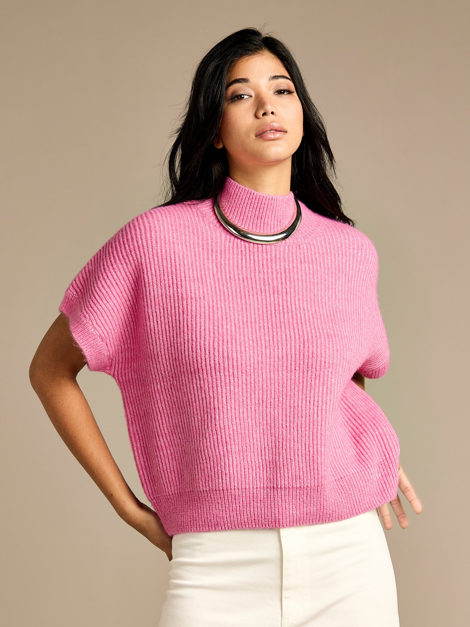 Parker Pink Chunky Knit Jumper