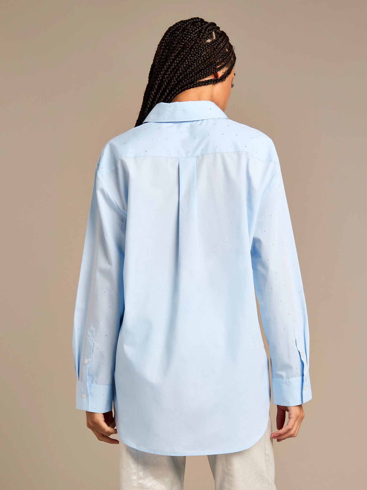 Sparkle Pale Blue Poppy Woven Shirt