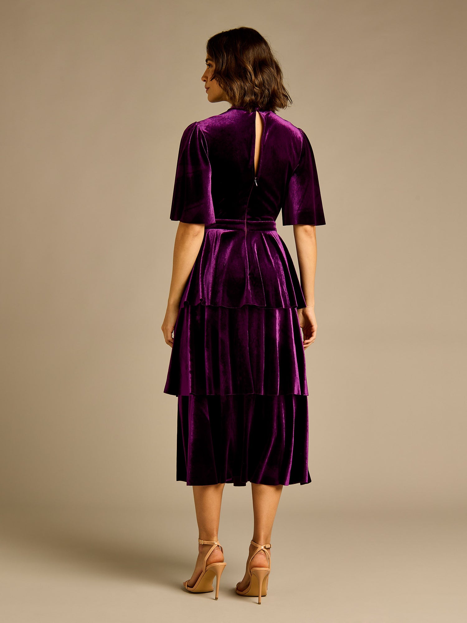 Mathilde Purple Velvet Maxi Dress