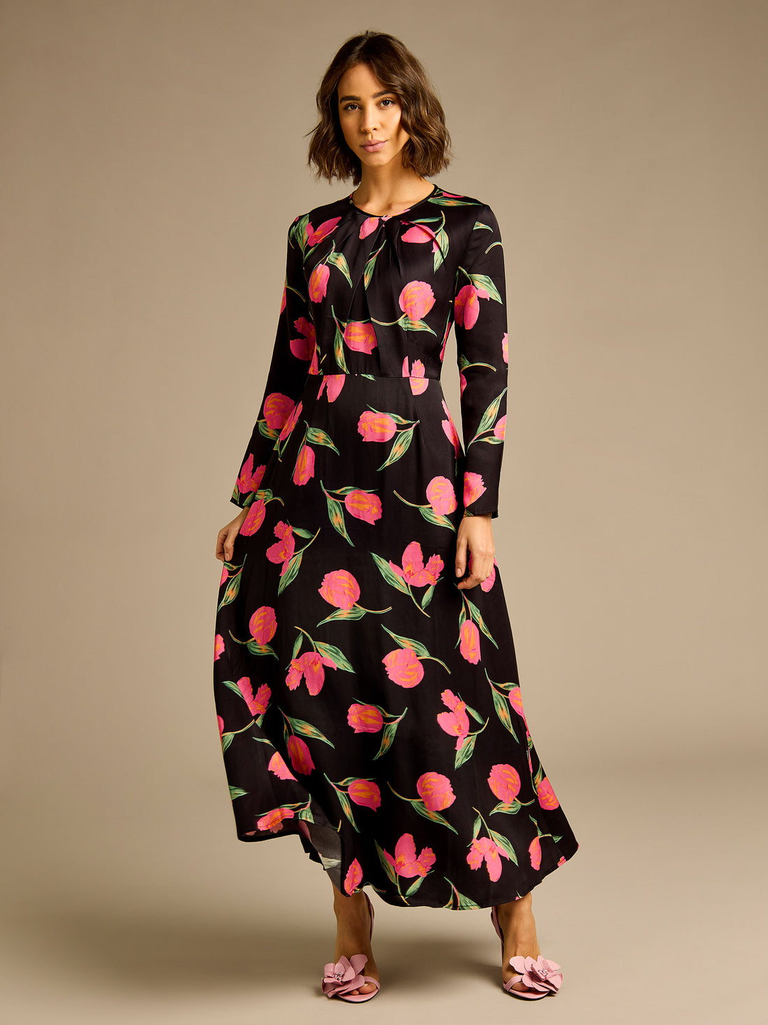 GWD Gina Floral Print Viscose Maxi Dress