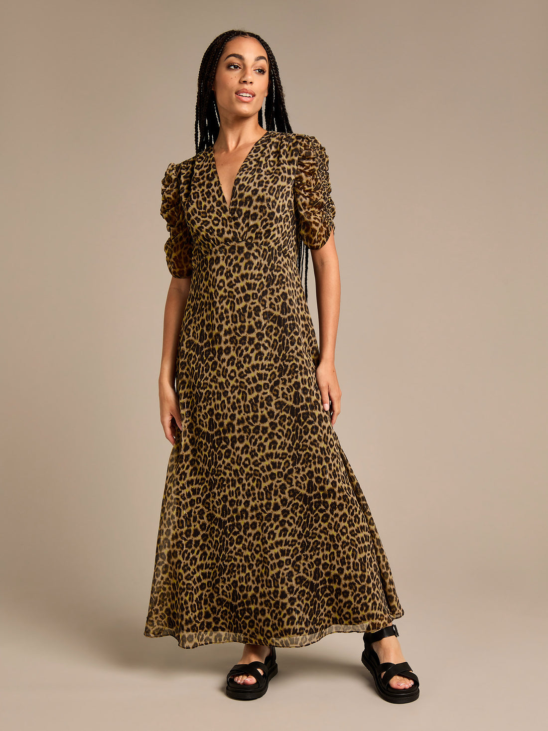 GWD Meril Leopard Print Maxi Dress