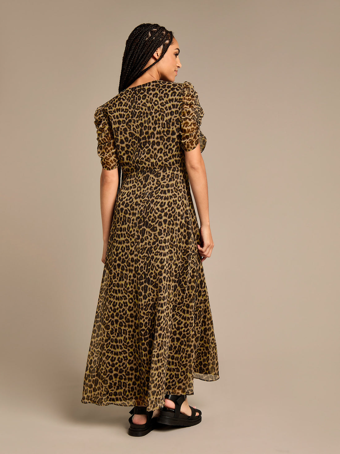 Meril Leopard Print Maxi Dress