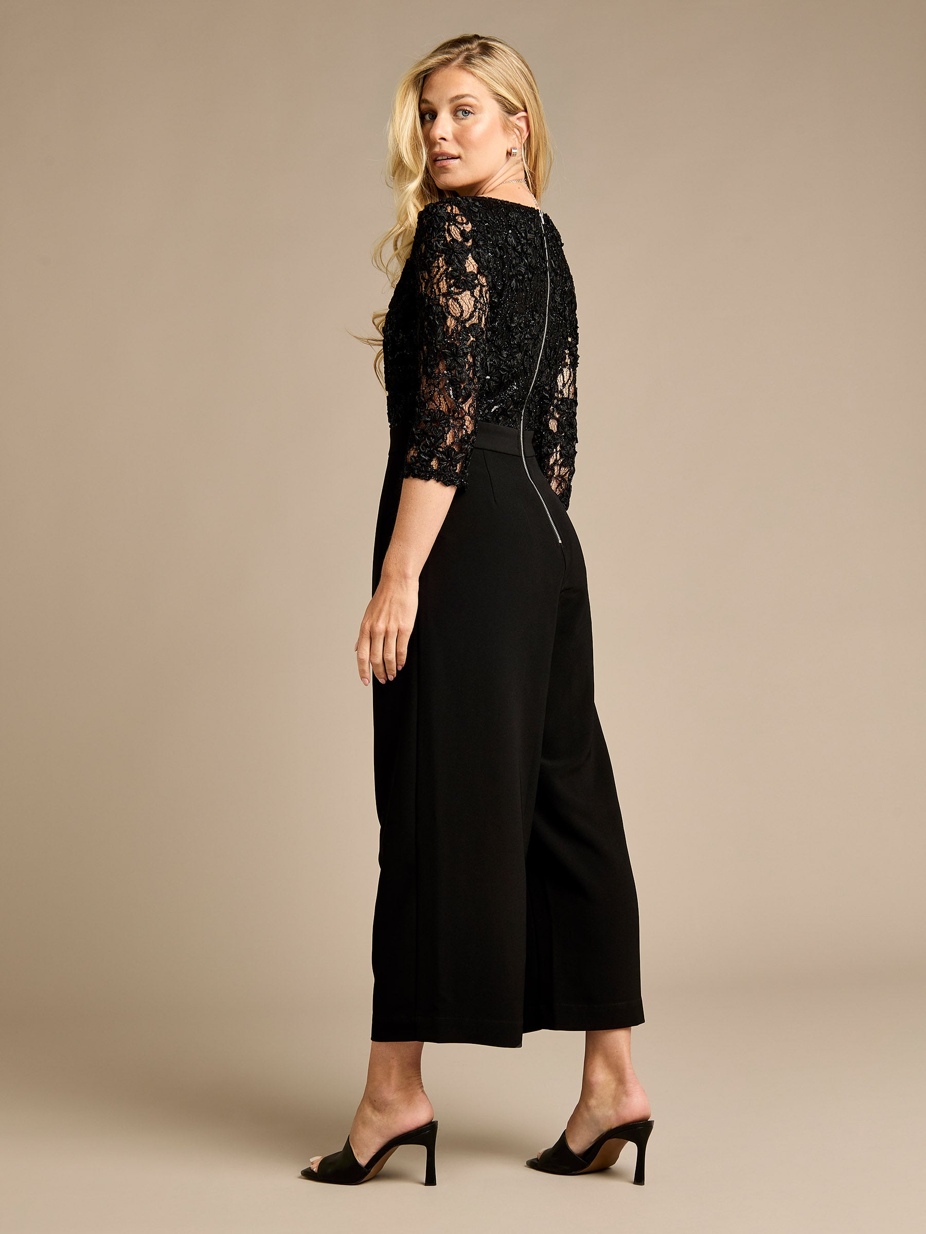 Martina Black Lace Jumpsuit