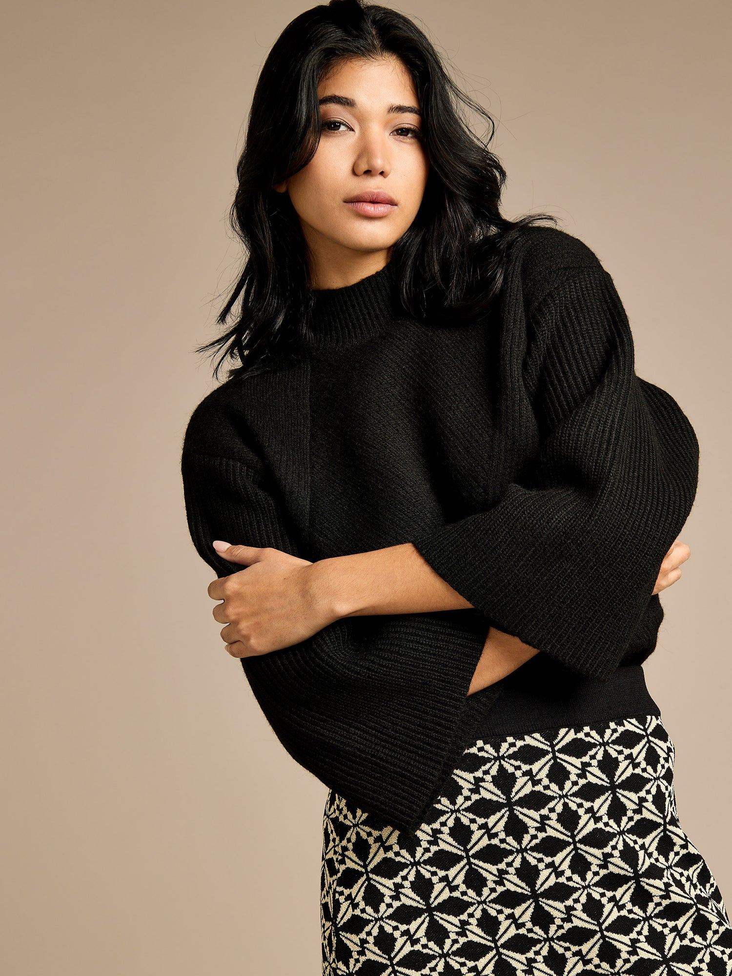 Belle Black Wool Jumper