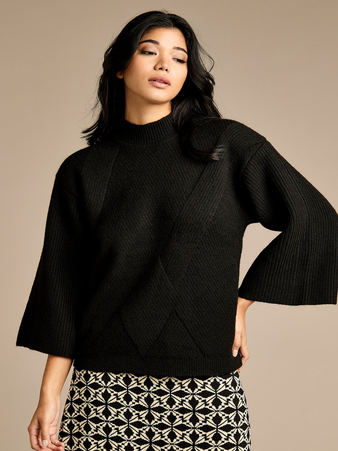 Belle Black Wool Jumper