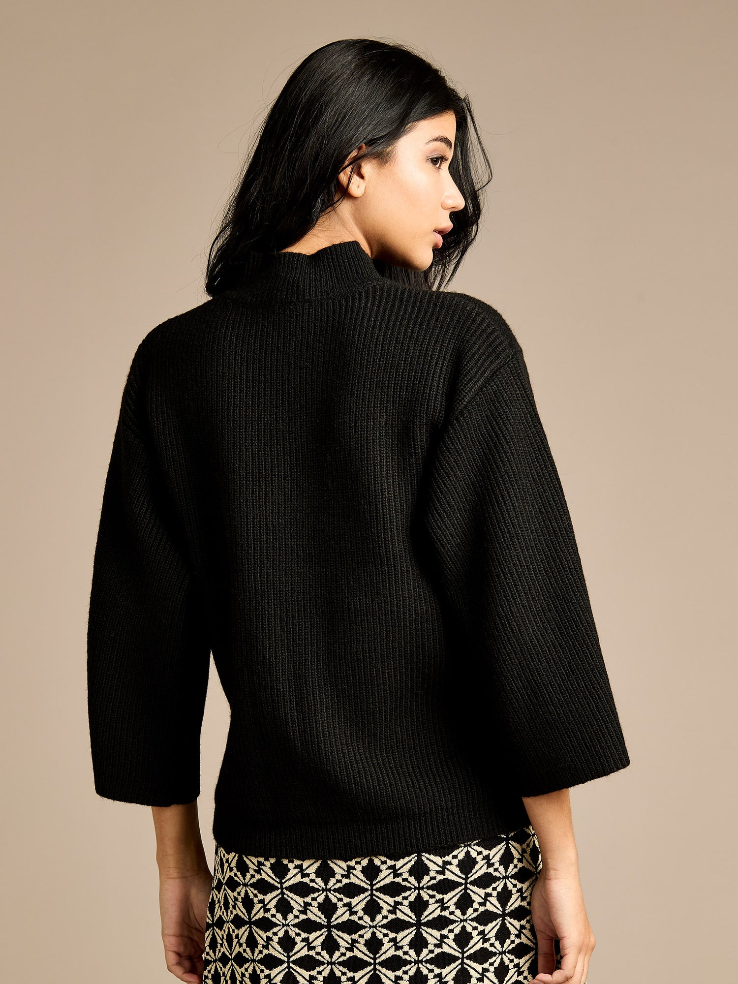 Belle Black Wool Jumper