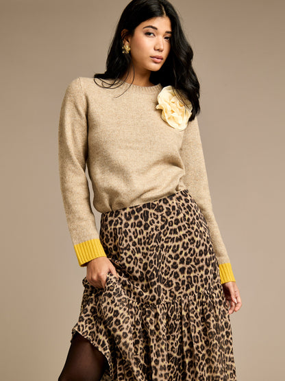 Meril Leopard Print Skirt