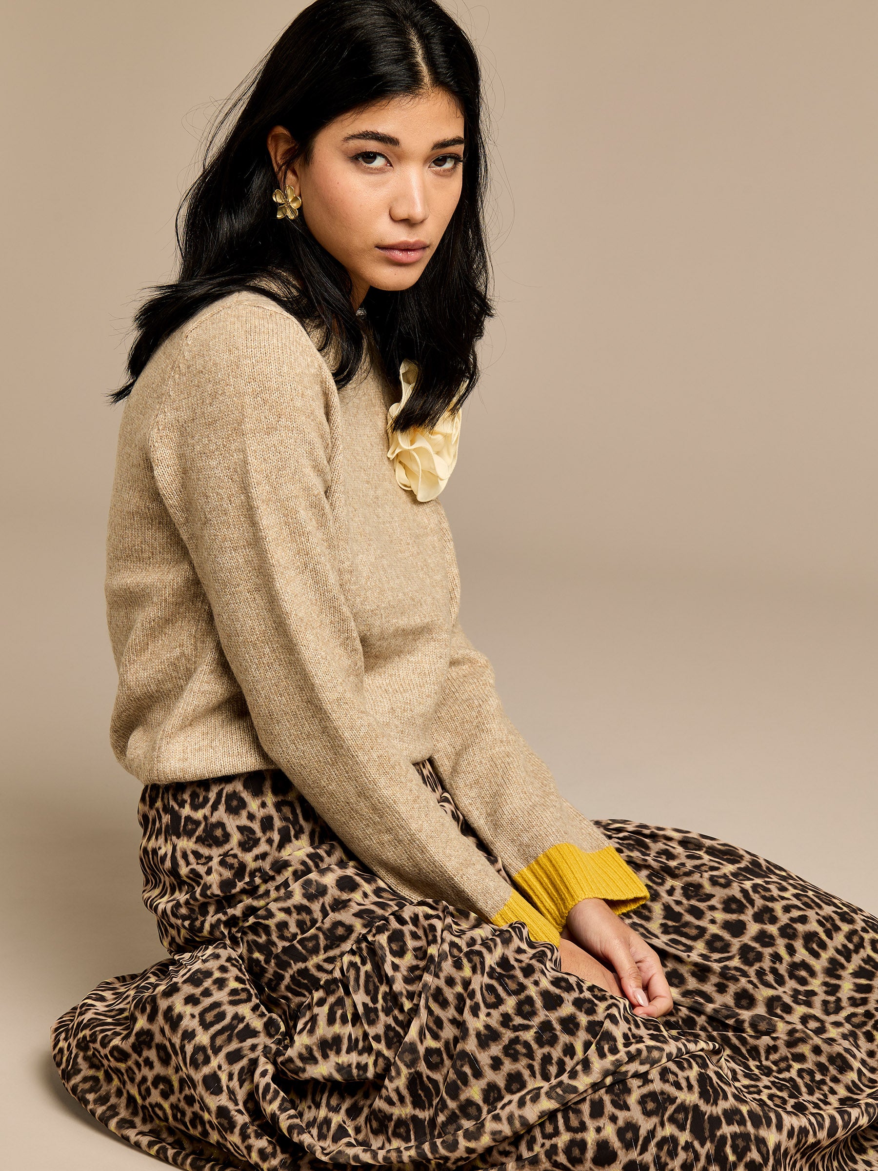 Meril Leopard Print Skirt