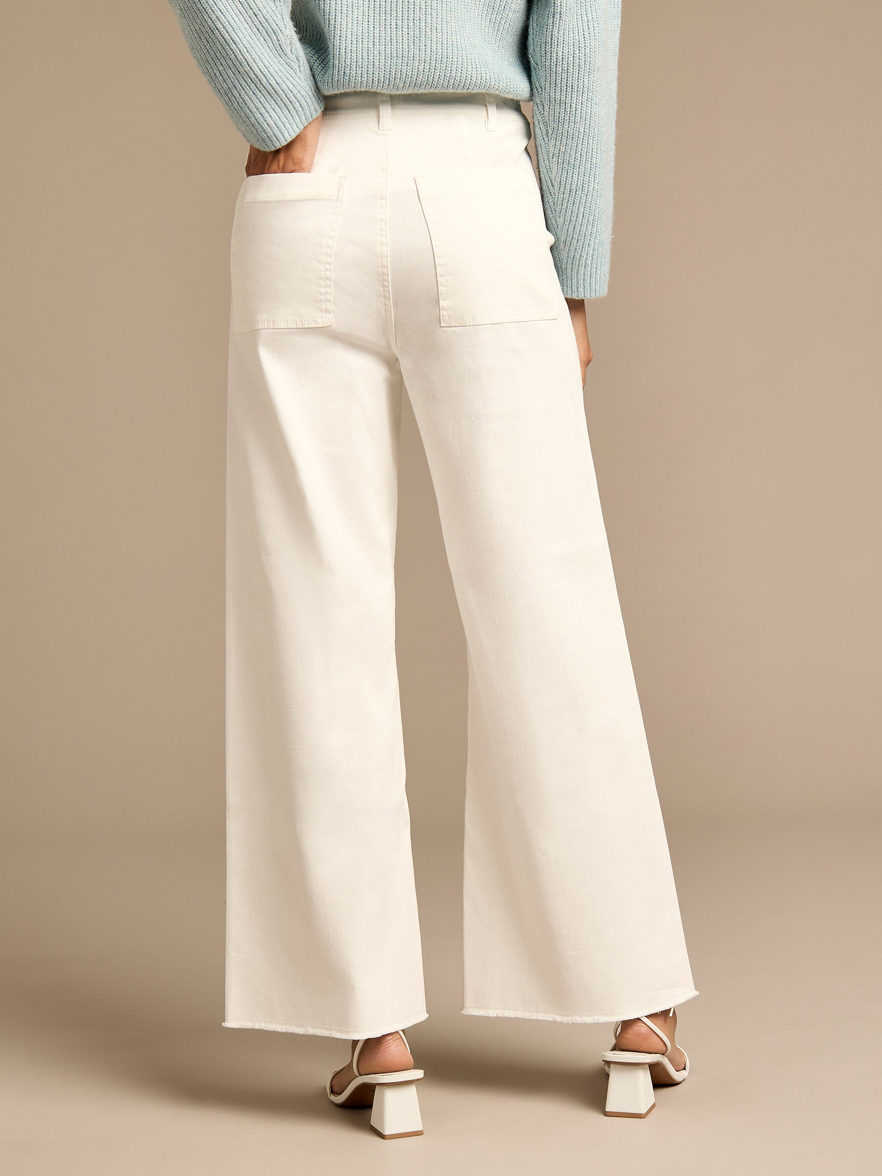 Dottie White Wide Leg Denim Jean